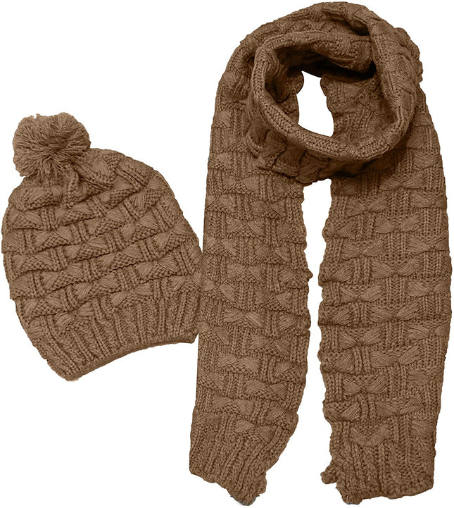 Ensemble 2 pièces tricoté chaud - Adulte - | La boutique du chapeau