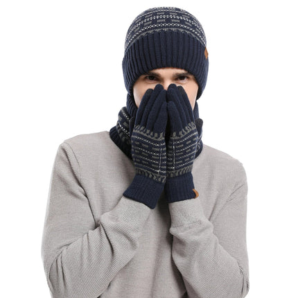 Ensemble bonnet echarpe et gants unisexe - Gris clair - Ajustable (du 54 au 59) | La boutique du chapeau