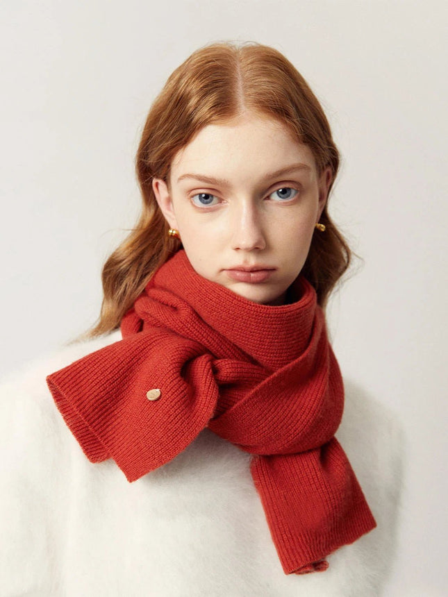 Ensemble bonnet et écharpe en laine - Rouge - Ajustable (du 54 au 59) | La boutique du chapeau