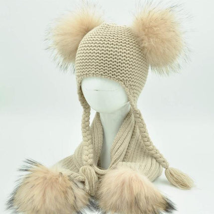 Ensemble bonnet et écharpe pour enfant - Khaki 1 - Enfant | La boutique du chapeau