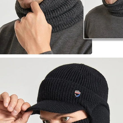 Ensemble bonnet et écharpe pour homme - Noir - Ajustable (du 54 au 59) | La boutique du chapeau