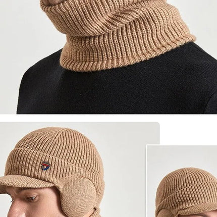 Ensemble bonnet et écharpe pour homme - Noir - Ajustable (du 54 au 59) | La boutique du chapeau
