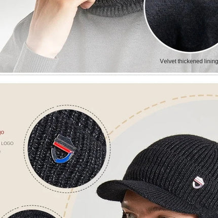 Ensemble bonnet et écharpe pour homme - Noir - Ajustable (du 54 au 59) | La boutique du chapeau