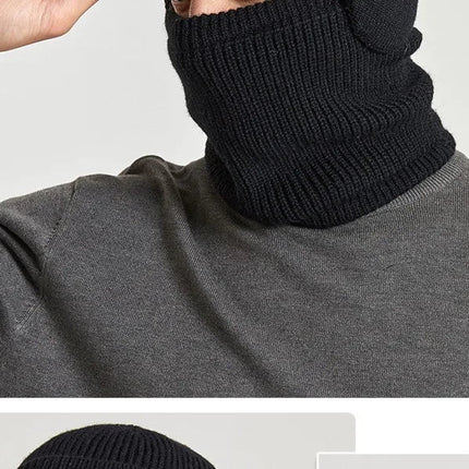 Ensemble bonnet et écharpe pour homme - Noir - Ajustable (du 54 au 59) | La boutique du chapeau