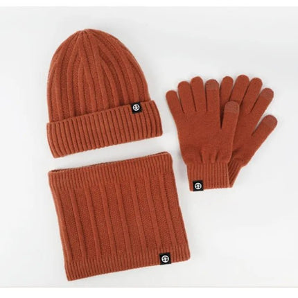 Ensemble bonnet gants et écharpe en velours - Blanc - Ajustable (du 54 au 59) | La boutique du chapeau