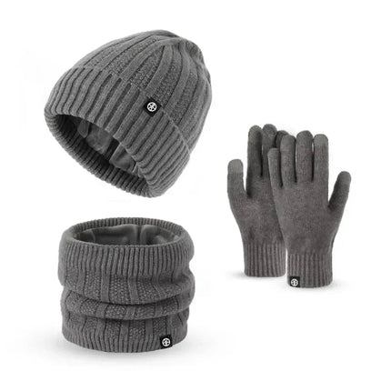 Ensemble bonnet gants et écharpe en velours - Blanc - Ajustable (du 54 au 59) | La boutique du chapeau