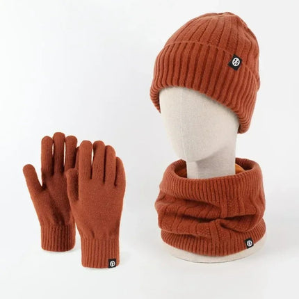 Ensemble bonnet gants et écharpe en velours - Blanc - Ajustable (du 54 au 59) | La boutique du chapeau