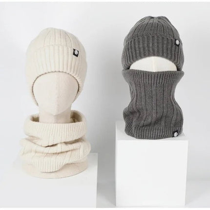 Ensemble bonnet gants et écharpe en velours - Blanc - Ajustable (du 54 au 59) | La boutique du chapeau