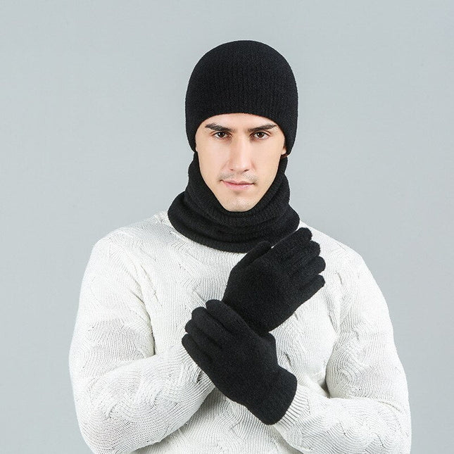 Ensemble chapeau et écharpe en laine douce - Noir - Adulte | La boutique du chapeau