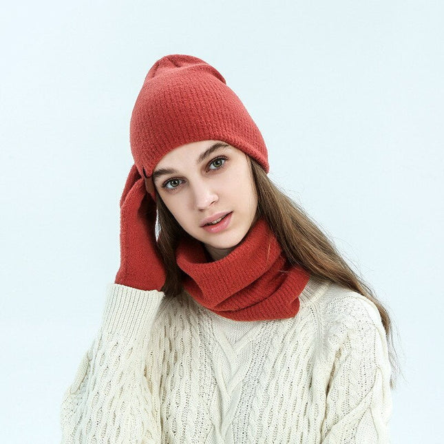 Ensemble chapeau et écharpe en laine douce - Marron - Adulte | La boutique du chapeau