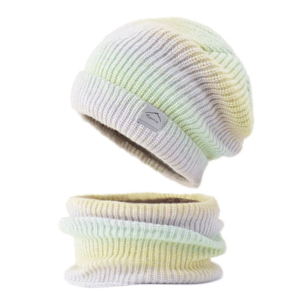 Ensemble de chapeaux et écharpes tricotés - Arc en ciel - Adulte | La boutique du chapeau