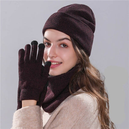 Ensemble gants et écharpe pour fille - Noir - Adulte | La boutique du chapeau