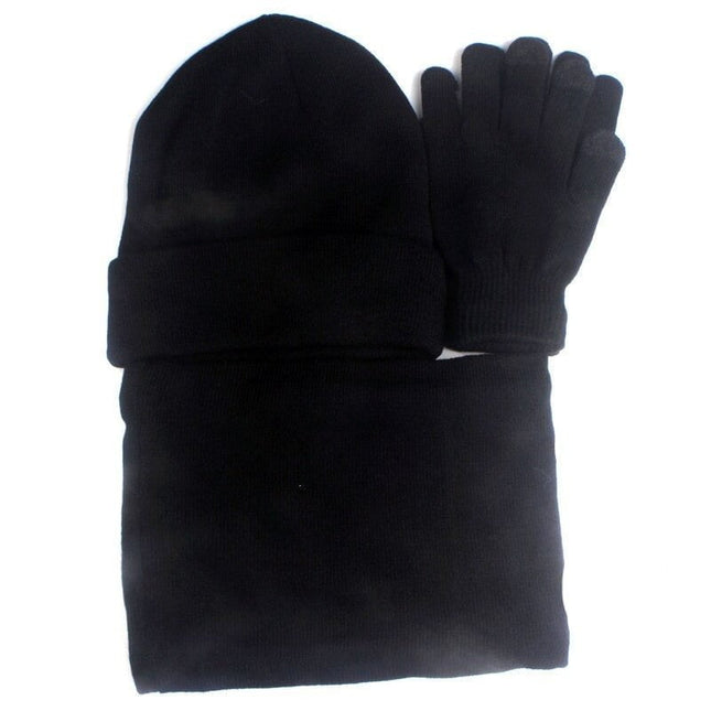 Ensemble gants et écharpe pour fille - Noir - Adulte | La boutique du chapeau
