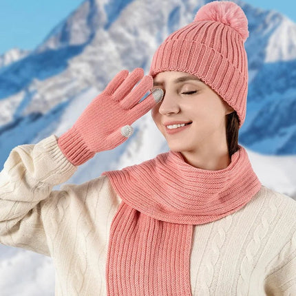 Ensemble hiver femme - Gris - Ajustable (du 54 au 59) | La boutique du chapeau