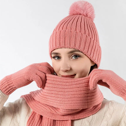 Ensemble hiver femme - Gris - Ajustable (du 54 au 59) | La boutique du chapeau