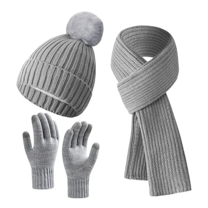 Ensemble hiver femme - Beige - Ajustable (du 54 au 59) | La boutique du chapeau