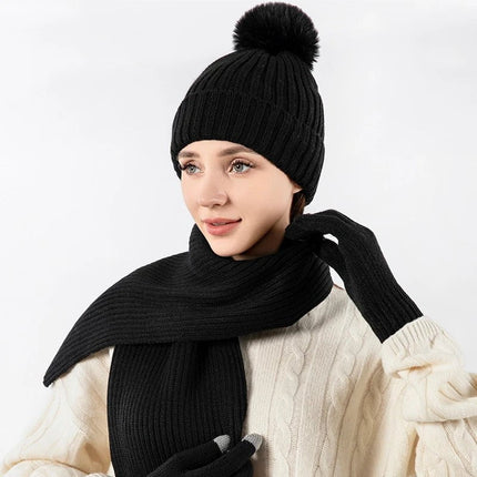 Ensemble hiver femme - Gris - Ajustable (du 54 au 59) | La boutique du chapeau