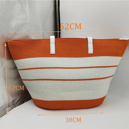 Ensemble sac et chapeaux de paille - Orange - M (56 - 58cm) | La boutique du chapeau