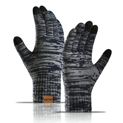 Ensemble tricoté bonnet écharpe et gants - Café - Ajustable (du 54 au 59) | La boutique du chapeau