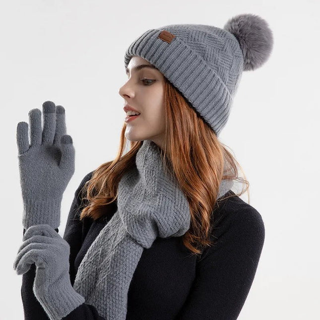 Ensemble trois pièces en coton - Gris - Ajustable (du 54 au 59) | La boutique du chapeau