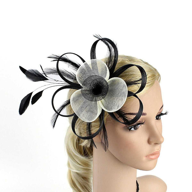 Fascinateur blanc et noir - | La boutique du chapeau