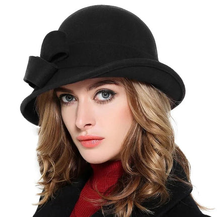 Fedora femme en feutre - Noir - M (56 - 58cm) | La boutique du chapeau