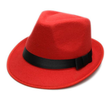 Fédora unisexe - Rouge - M (56 - 58cm) | La boutique du chapeau