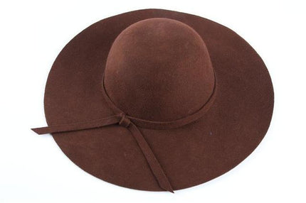 Fedora vintage en Laine à Large Bord - Marron - M (56 - 58cm) | La boutique du chapeau