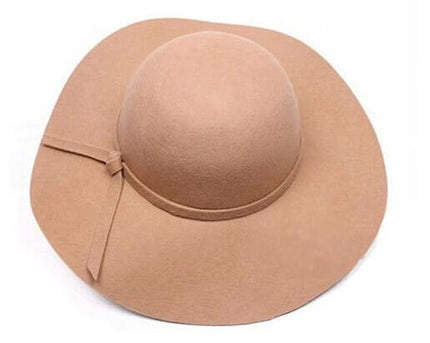 Fedora vintage en Laine à Large Bord - khaki - M (56 - 58cm) | La boutique du chapeau