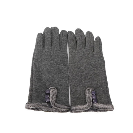 Gants chauds en fausse fourrure - Noir - Ajustable ( 6 ½ à 8 ) | La boutique du chapeau