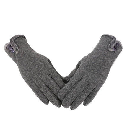 Gants chauds en fausse fourrure - Gris - Ajustable ( 6 ½ à 8 ) | La boutique du chapeau