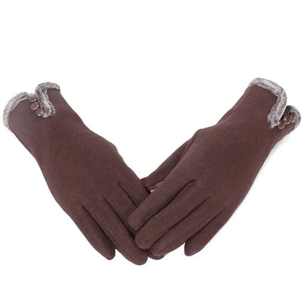 Gants chauds en fausse fourrure - Noir - Ajustable ( 6 ½ à 8 ) | La boutique du chapeau
