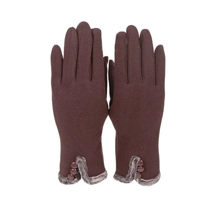 Gants chauds en fausse fourrure - Noir - Ajustable ( 6 ½ à 8 ) | La boutique du chapeau