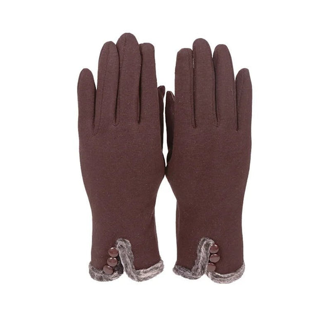 Gants chauds en fausse fourrure - Noir - Ajustable ( 6 ½ à 8 ) | La boutique du chapeau