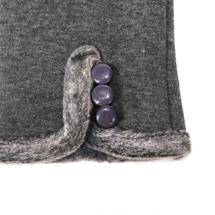 Gants chauds en fausse fourrure - Noir - Ajustable ( 6 ½ à 8 ) | La boutique du chapeau