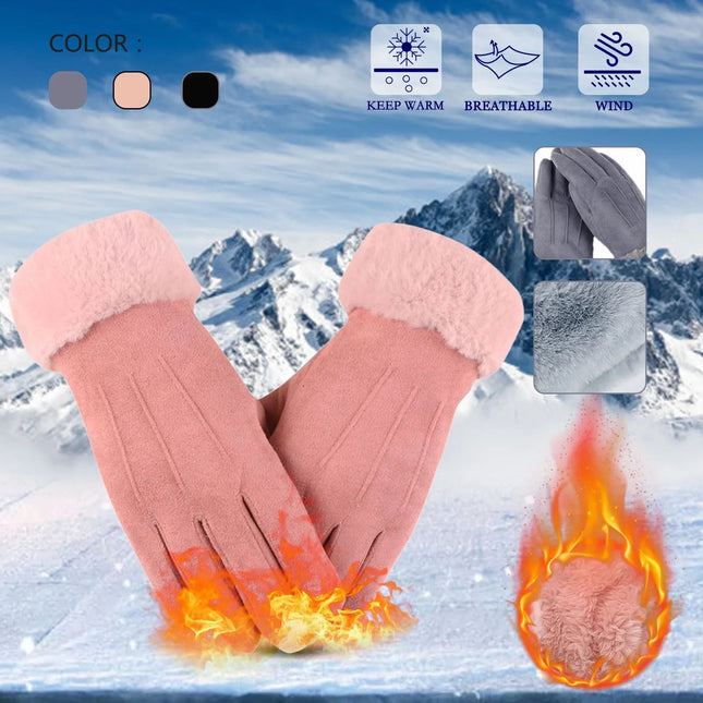 Gants chauds tactiles pour femmes - Gris - Ajustable ( 6 ½ à 8 ) | La boutique du chapeau