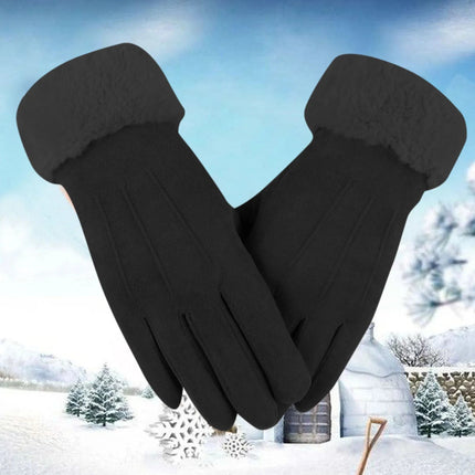 Gants chauds tactiles pour femmes - Noir - Ajustable ( 6 ½ à 8 ) | La boutique du chapeau