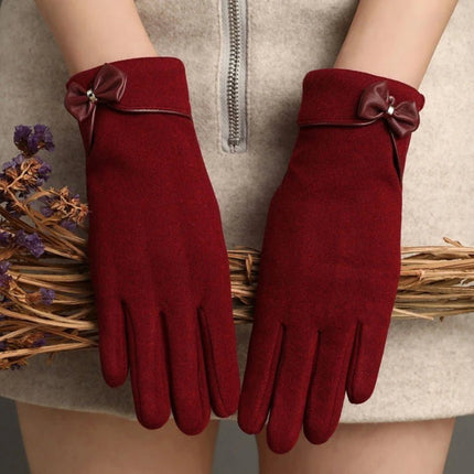 Gants coupe - vent en peluche interne - Noir - Ajustable ( 6 ½ à 8 ) | La boutique du chapeau