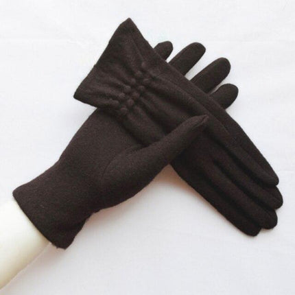 Gants de laine doux élégant chaud écran tactile - Café - Ajustable ( 6 ½ à 8 ) | La boutique du chapeau