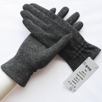 Gants de laine doux élégant chaud écran tactile - Gris Clair - Ajustable ( 6 ½ à 8 ) | La boutique du chapeau