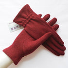 Gants de laine doux élégant chaud écran tactile - Bordeaux - Ajustable ( 6 ½ à 8 ) | La boutique du chapeau