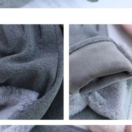 Gants d'hiver à nœud papillon - Bleu - Ajustable ( 6 ½ à 8 ) | La boutique du chapeau