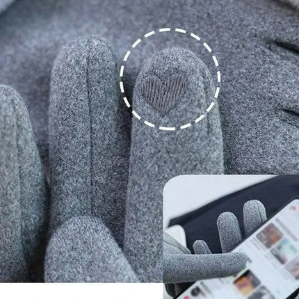 Gants d'hiver à nœud papillon - Bleu - Ajustable ( 6 ½ à 8 ) | La boutique du chapeau