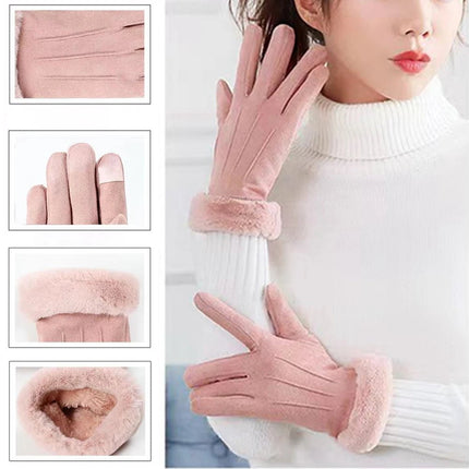 Gants d'hiver chauds et résistants au froid - Rose foncè - Ajustable ( 6 ½ à 8 ) | La boutique du chapeau
