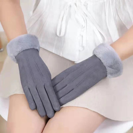 Gants d'hiver chauds et résistants au froid - Gris - Ajustable ( 6 ½ à 8 ) | La boutique du chapeau