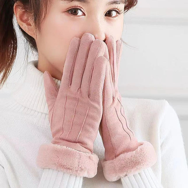Gants d'hiver chauds et résistants au froid - Rose foncè - Ajustable ( 6 ½ à 8 ) | La boutique du chapeau