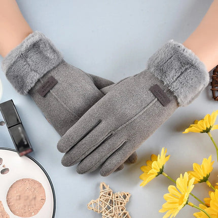 Gants d'hiver chauds et résistants au froid - Gris clair - Ajustable ( 6 ½ à 8 ) | La boutique du chapeau