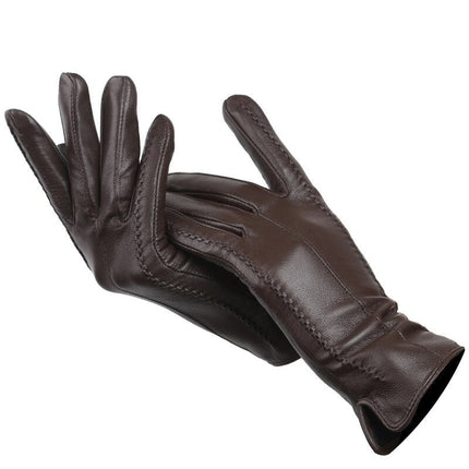 Gants en cuir de haute qualité - Marron - S - 6 ½ | La boutique du chapeau