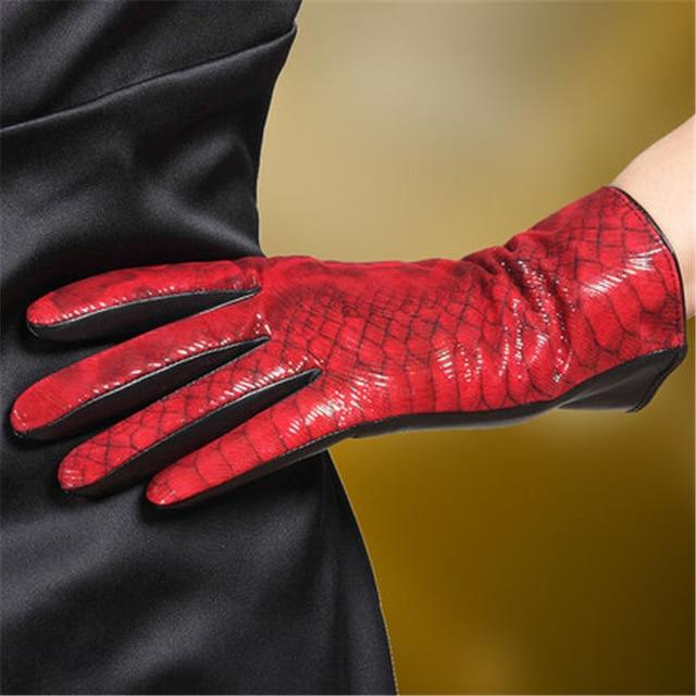 Gants En Cuir Véritable pour Femmes - Rouge - S - 6 ½ | La boutique du chapeau