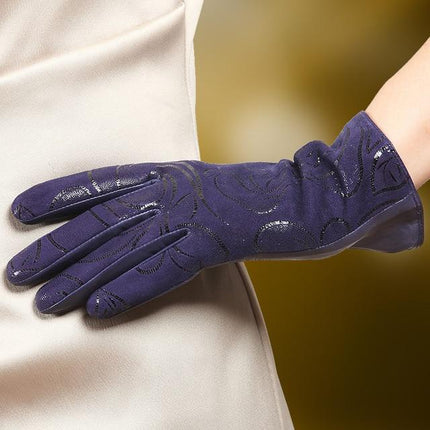 Gants En Cuir Véritable pour Femmes - Violet - S - 6 ½ | La boutique du chapeau